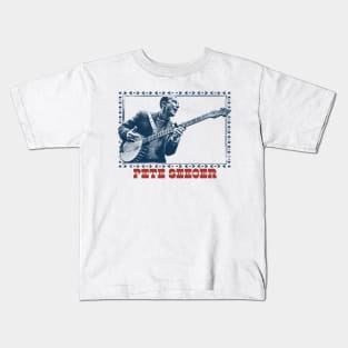 Pete Seeger ----- Retro Fan Art Kids T-Shirt